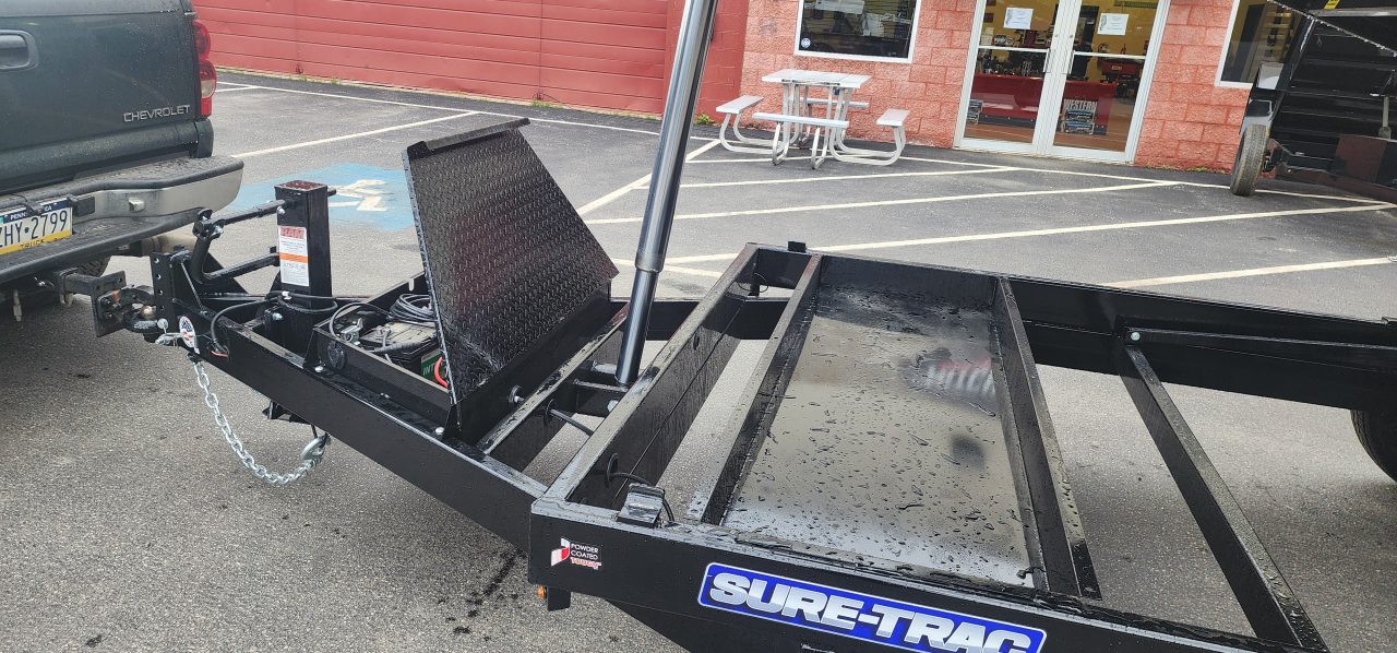 New 7 x 16 Sure Trac Low-Pro Telescopic Dump Trailer 14k