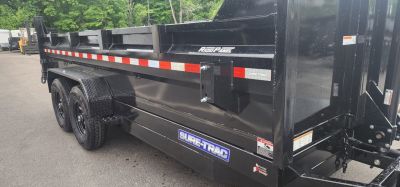 New 7 x 16 Sure Trac Low-Pro Telescopic Dump Trailer 14k