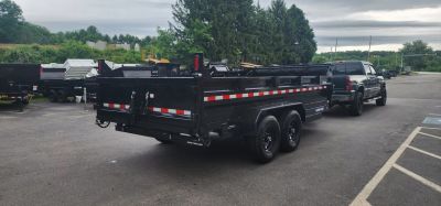 New 7 x 16 Sure Trac Low-Pro Telescopic Dump Trailer 14k