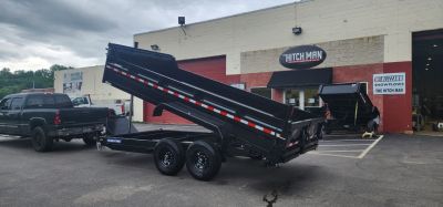 New 7 x 16 Sure Trac Low-Pro Telescopic Dump Trailer 14k