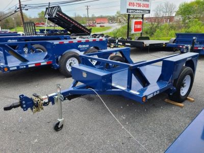 New 4'4  x 8'6  Air Tow S8-35 Single Axle Drop Deck Equipment Trailer, 5.2K GVWR ***w/ Spare Mt & 110v Battery Charger