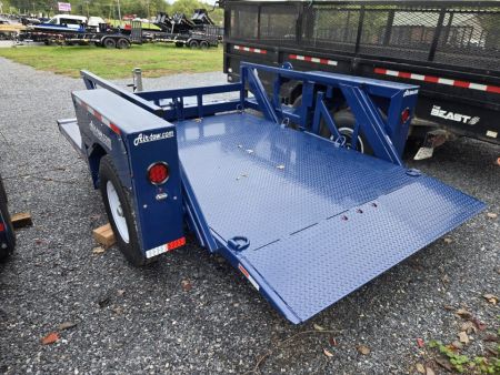 New 6'3  x 10' Air-Tow S10-55 Drop Deck Equipment Trailer, 5.5k Capacity **w/ Spare Mount & 110v Battery Charger