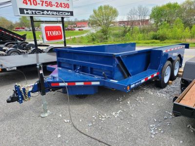 New 6'3" x 16' Air-Tow UT16-14 Steel Side Drop Deck Equipment Flatbed Trailer, 18k ***w/Spare Tire Mount & 110v Battery Charger