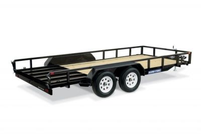 New 7 X 14 Sure-Trac Tube Top Utility Trailer, 7k GVWR ***w/Reinforced Landscape Gate, Spare Mount, Set Back Jack
