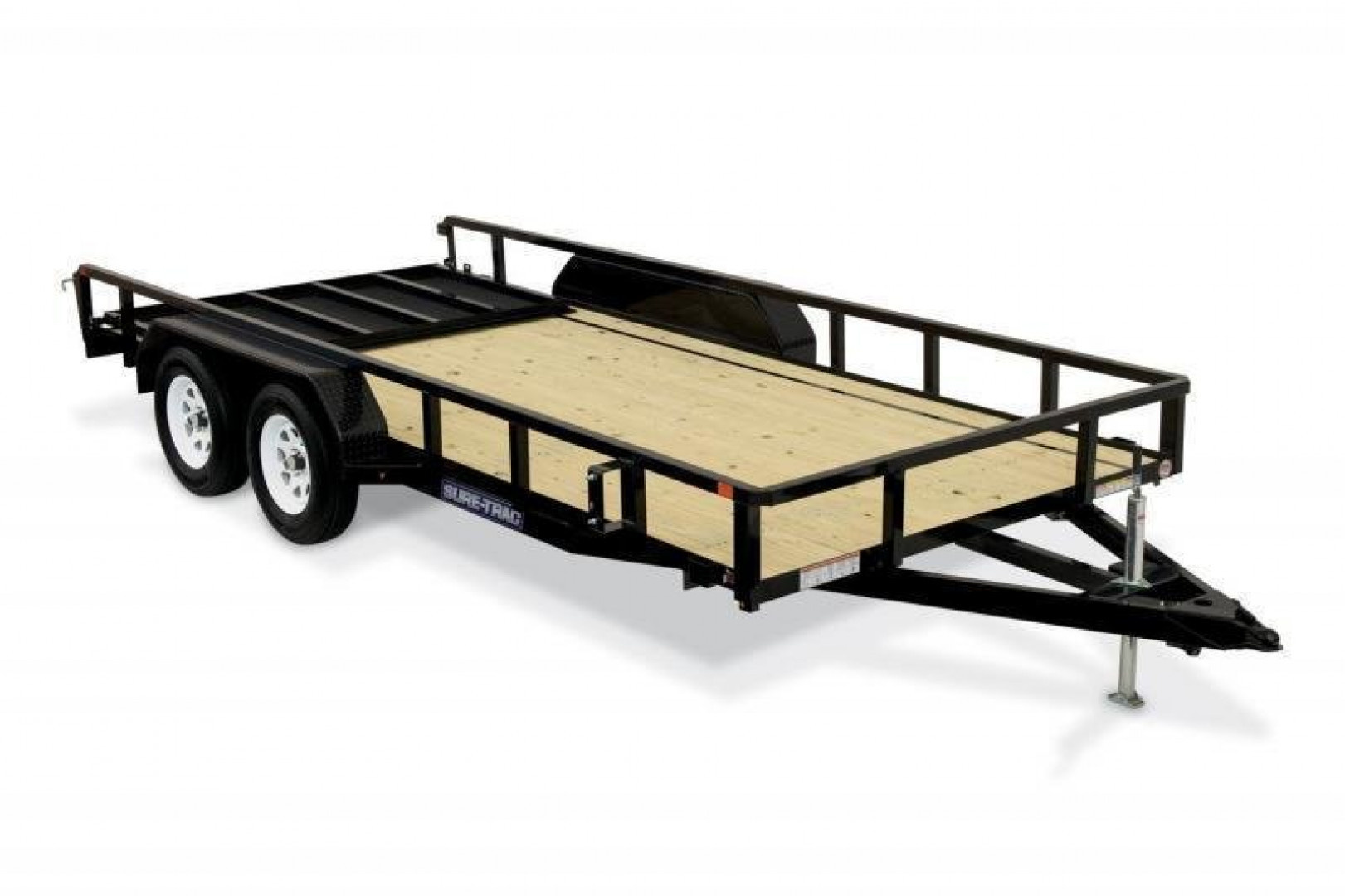 New 7 x 16 Sure-Trac Tube Top Utility Landscape Trailer 7k ***w/ 5' Ramp Gate