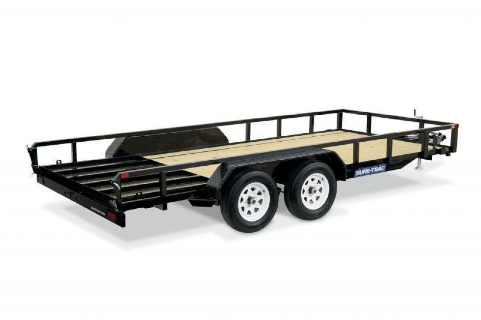 New 7 x 16 Sure-Trac Tube Top Utility Landscape Trailer 7k ***w/ 5' Ramp Gate