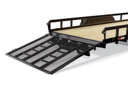 New 7 x 16 Sure-Trac Tube Top Utility Landscape Trailer 7k ***w/ 5' Ramp Gate