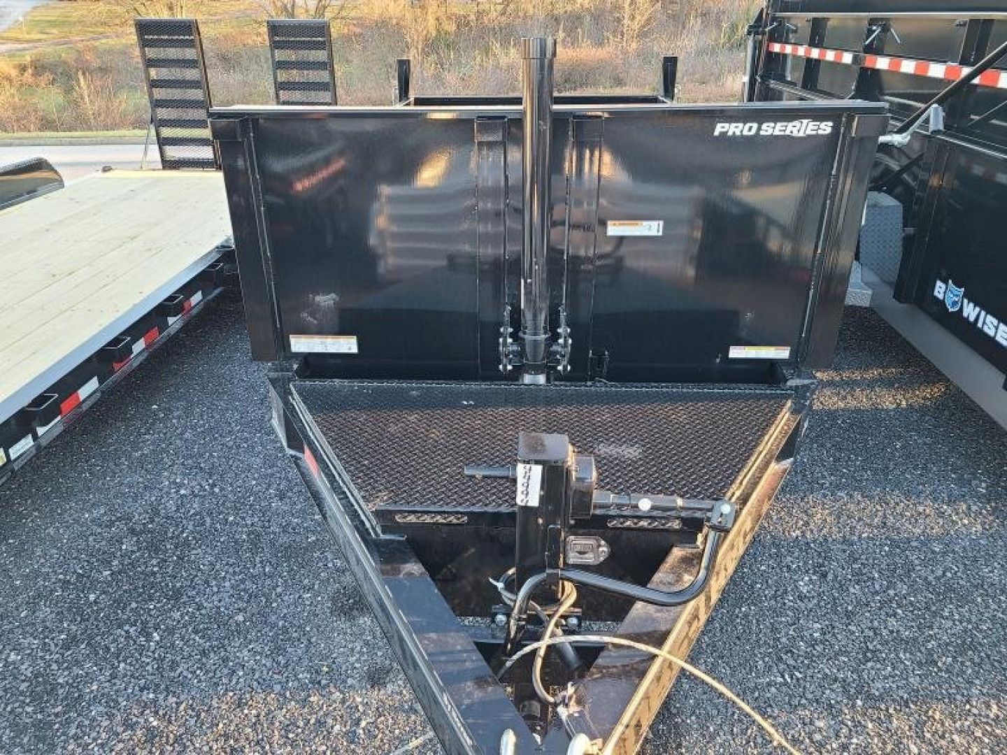 New 7 x 14 Sure-Trac Pro-Series I-Beam Frame Telescopic Dump Trailer, 15.4k GVWR w/ Hydraulic Jack