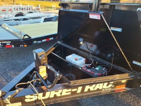 New 7 x 14 Sure-Trac Pro-Series I-Beam Frame Telescopic Dump Trailer, 15.4k GVWR w/ Hydraulic Jack