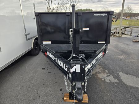 New 7 x 14 Sure-Trac Pro-Series I-Beam Frame Telescopic Dump Trailer, 15.4k GVWR w/ Hydraulic Jack