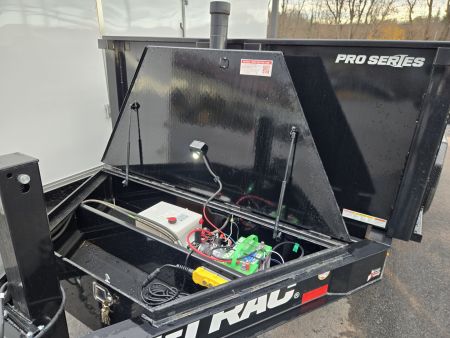 New 7 x 14 Sure-Trac Pro-Series I-Beam Frame Telescopic Dump Trailer, 15.4k GVWR w/ Hydraulic Jack
