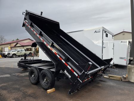 New 7 x 14 Sure-Trac Pro-Series I-Beam Frame Telescopic Dump Trailer, 15.4k GVWR w/ Hydraulic Jack
