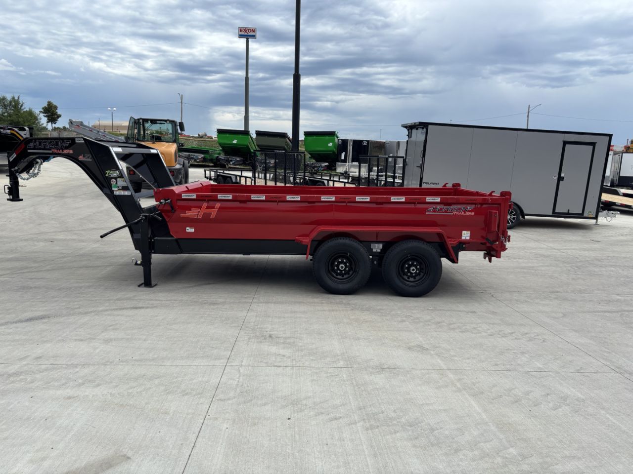 New NEW 2025 Horizon Gooseneck LZ7 14’ x 83” X 24” Dump Trailer 2-7000 lb axles = 14K
