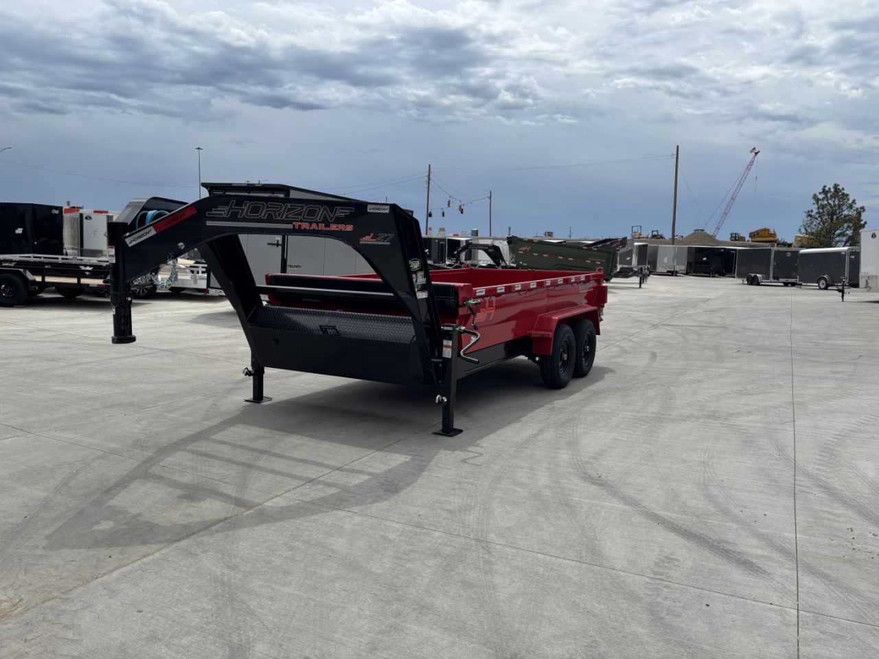New NEW 2025 Horizon Gooseneck LZ7 14’ x 83” X 24” Dump Trailer 2-7000 lb axles = 14K