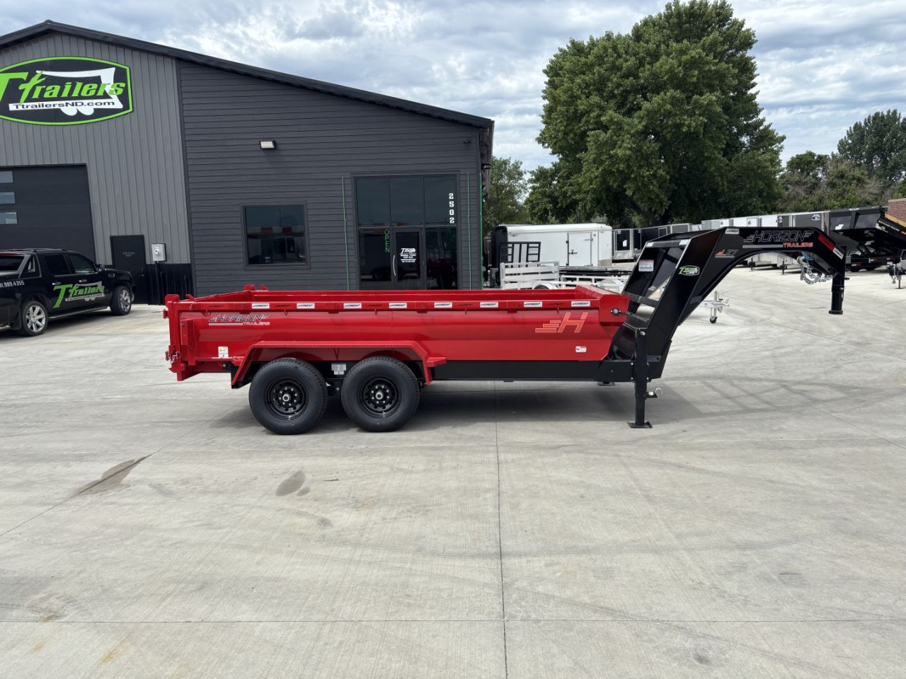 New NEW 2025 Horizon Gooseneck LZ7 14’ x 83” X 24” Dump Trailer 2-7000 lb axles = 14K