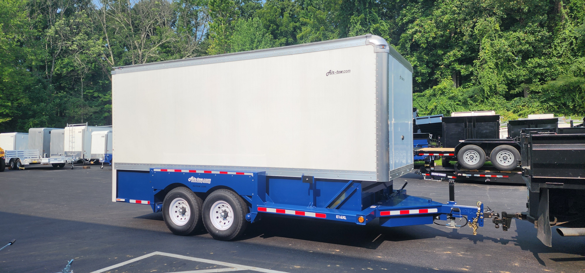 New 6'3" x 15'9" Air-Tow E16-XL Enclosed Drop Deck Equipment Trailer 14.7k