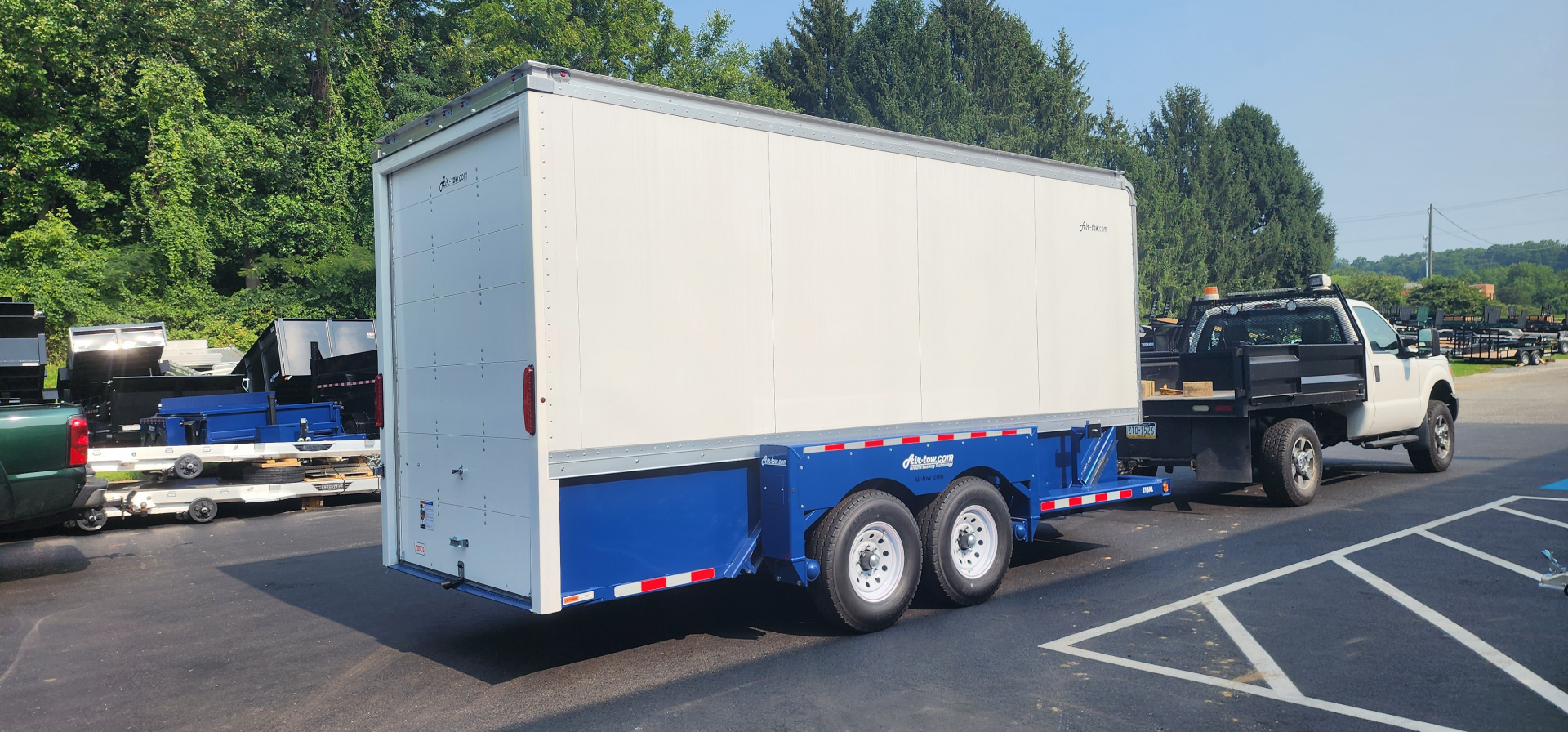 New 6'3" x 15'9" Air-Tow E16-XL Enclosed Drop Deck Equipment Trailer 14.7k