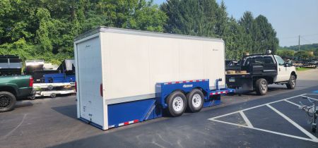New 6'3" x 15'9" Air-Tow E16-XL Enclosed Drop Deck Equipment Trailer 14.7k