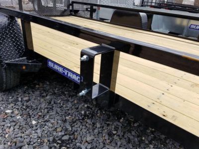 New 7 X 14 Sure-Trac HD Single Axle Tube Top Utility, 5k GVWR ***Electric Brakes & 5' Reinforced Ramp Gate
