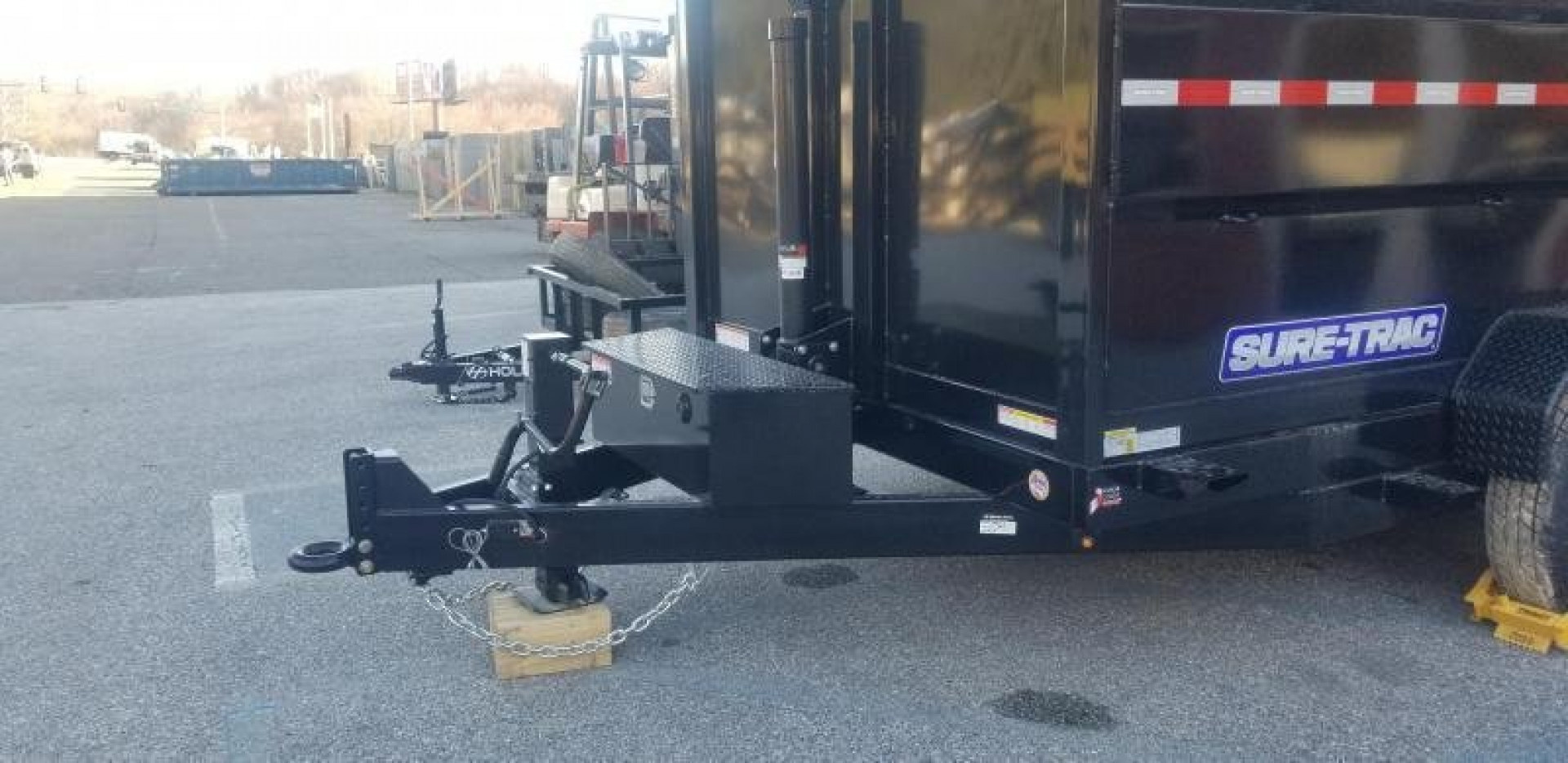 New 7 x 12 Sure-Trac Low-Pro Telescopic 4ft High Side Dump Trailer 14k