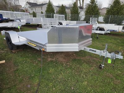 New 6.5' x 12.5' ALUMA UTR12 UTV Trailer, 3K GVWR ***w/ Built-in Tool Box & Pull Out Ramp