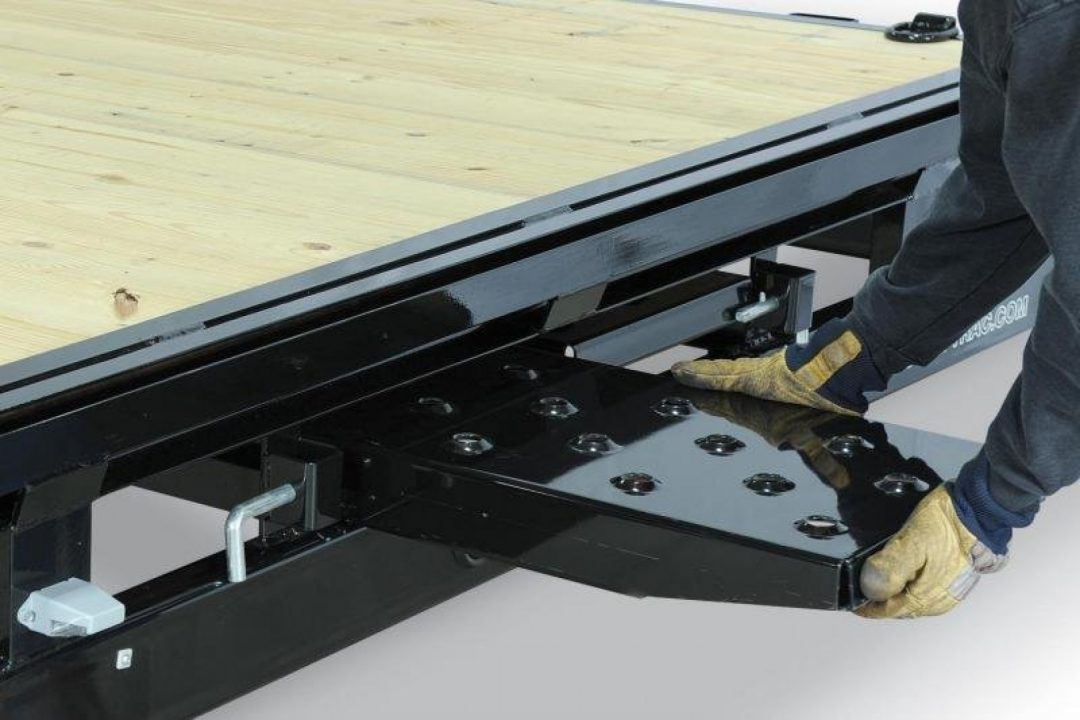 New 8.5 X 20 Sure-Trac Low Profile Flat Deck Deckover Trailer, 10k GVWR ***w/Slide In Ramps