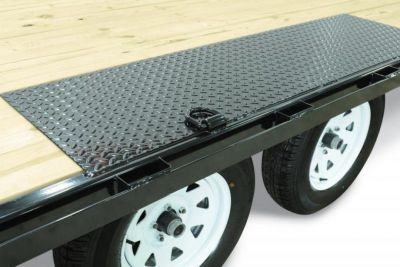 New 8.5 X 20 Sure-Trac Low Profile Flat Deck Deckover Trailer, 10k GVWR ***w/Slide In Ramps
