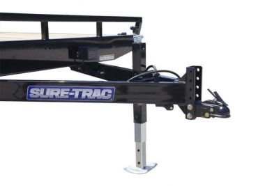 New 8.5 X 20 Sure-Trac Low Profile Flat Deck Deckover Trailer, 10k GVWR ***w/Slide In Ramps