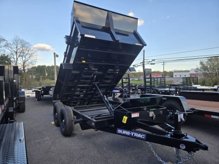 New 6 x 10 Sure Trac SD Low Profile Dump Trailer 10k GVWR ***Includes Ramps Underneath, Dual Acting Rear Gate