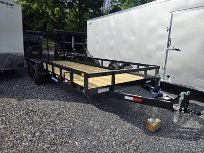 New 7 X 20 Sure-Trac HD Tube Top Utility Landscape Trailer, 10k GVWR ***w/5' Reinforced Gate & Adj. Coupler