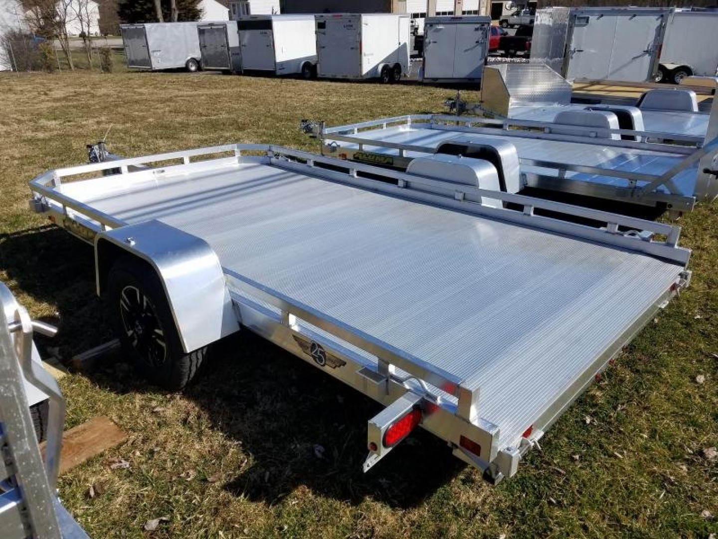 New 6.5' x 12' ALUMA 7712HSLR 25th Anniversary Edition Aluminum Utility Trailer with Slide Out Ramp 3K