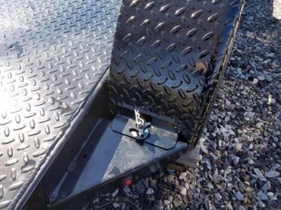 New 7 x 20 Sure Trac Steel Deck Car Hauler, 10k GVWR **w/ Both Removable Fenders, Winch Plate, Alum Wheels, Toolbox
