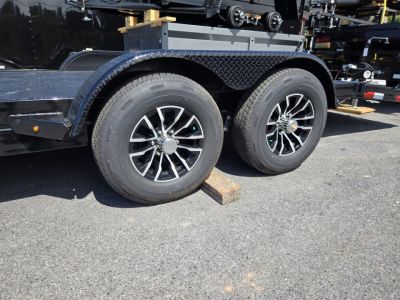 New 7 x 20 Sure Trac Steel Deck Car Hauler, 10k GVWR **w/ Both Removable Fenders, Winch Plate, Alum Wheels, Toolbox