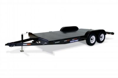 New 7 x 20 Sure Trac Steel Deck Car Hauler, 10k GVWR **w/ Both Removable Fenders, Winch Plate, Alum Wheels, Toolbox