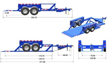 New 2027 Air Tow * T16-14 * 16Ft 14k Drop Deck Equipment Trailer