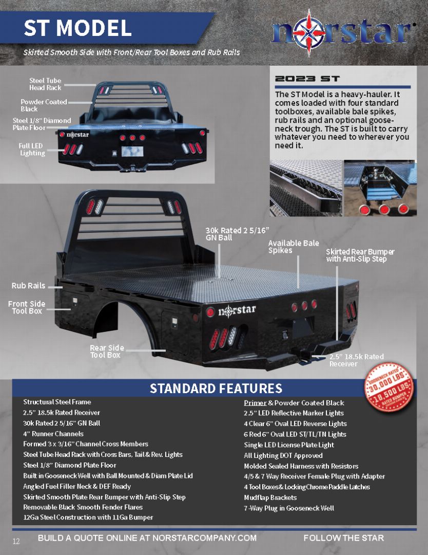 New 2024 Norstar Truck Bed