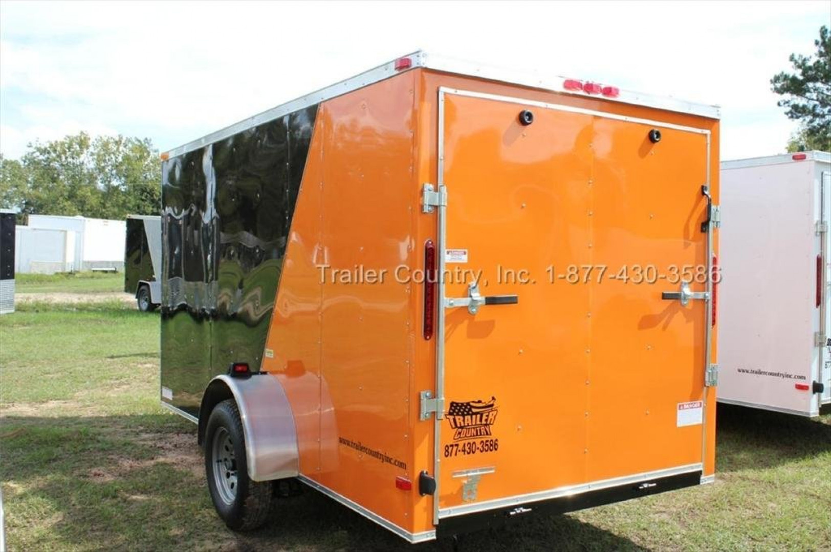 New 2026 Brand New 6 x 12 Motorcycle Cargo Trailer - Two Toned - Harley Davidson Colors