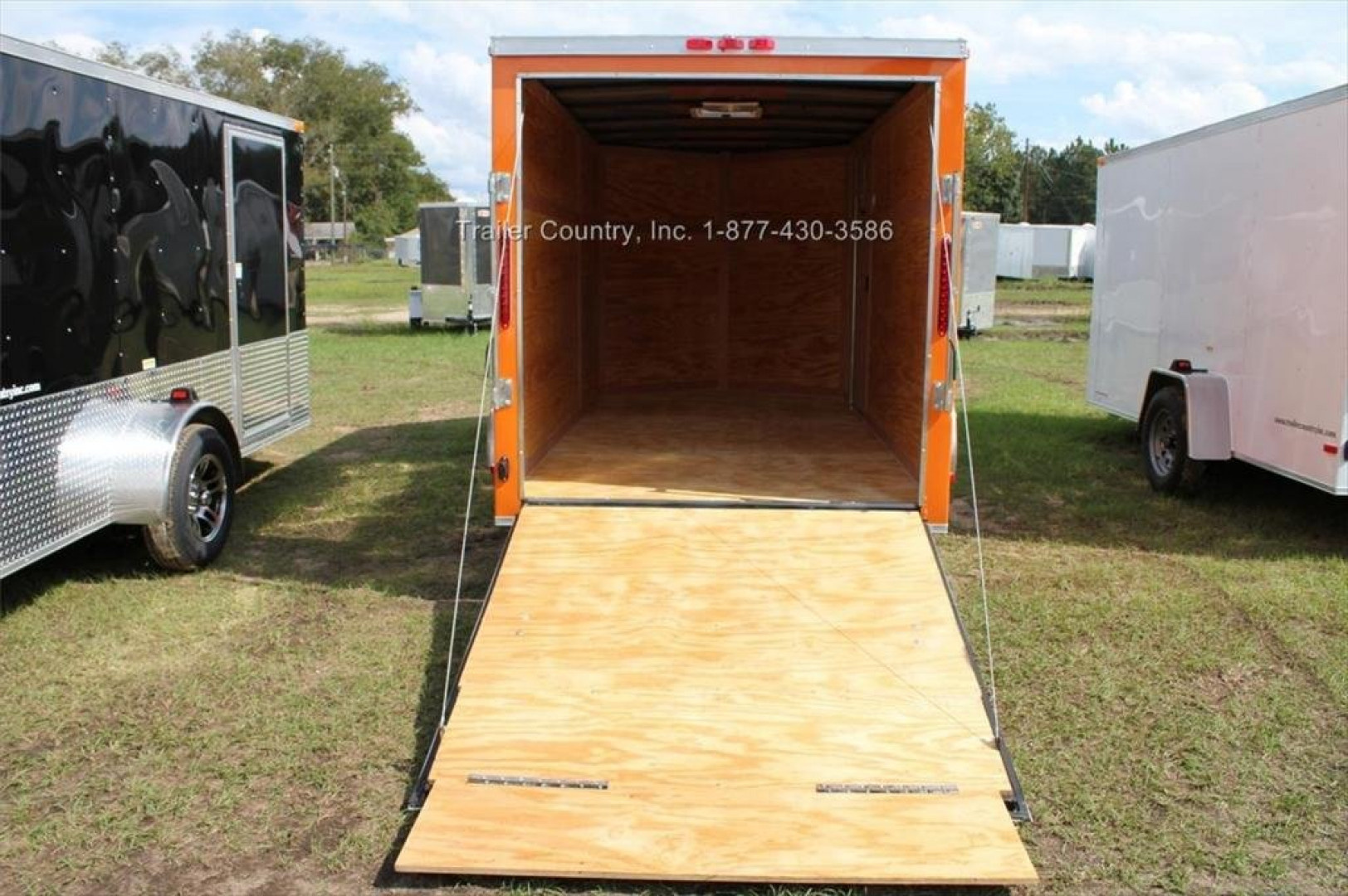 New 2026 Brand New 6 x 12 Motorcycle Cargo Trailer - Two Toned - Harley Davidson Colors