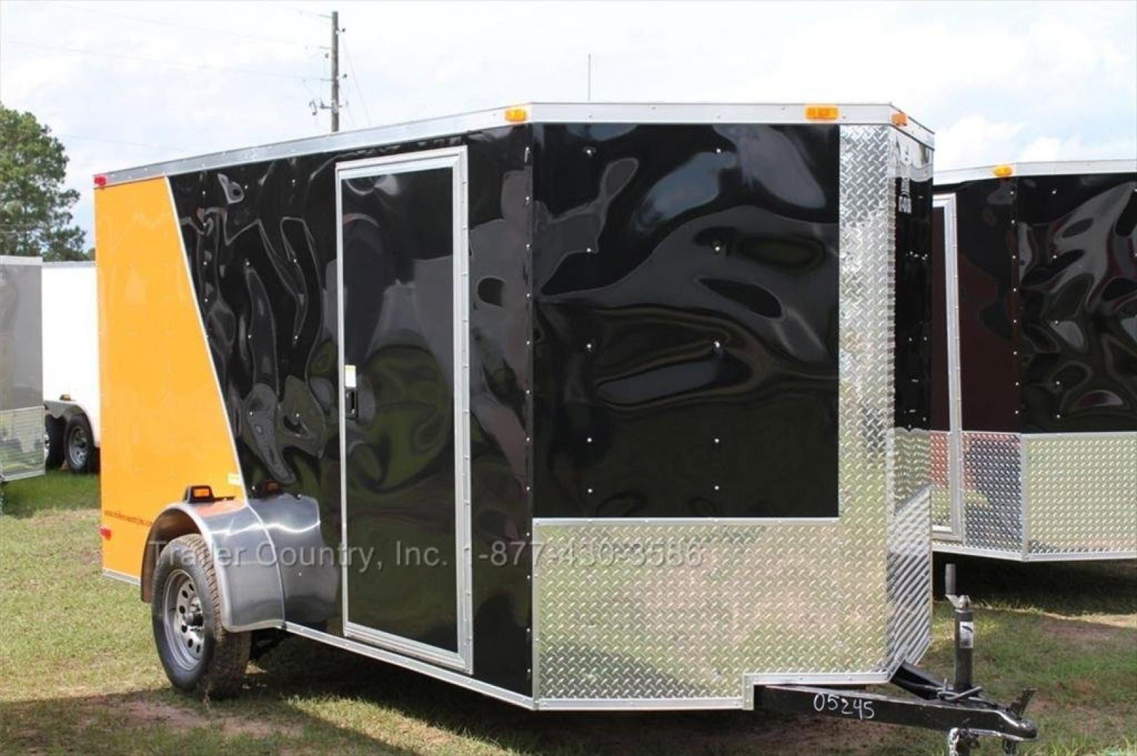 New 2026 Brand New 6 x 12 Motorcycle Cargo Trailer - Two Toned - Harley Davidson Colors