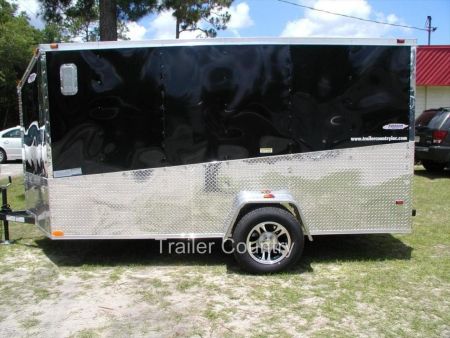 New 2026 NEW 6x12 Custom Enclosed Motorcycle Trailer with Slanted V-nose