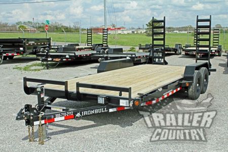 New 2026 New 7' x 20' (18' + 2') Heavy Duty 10k Equipment Hauler Trailer w/ Spring Assisted Ramps.