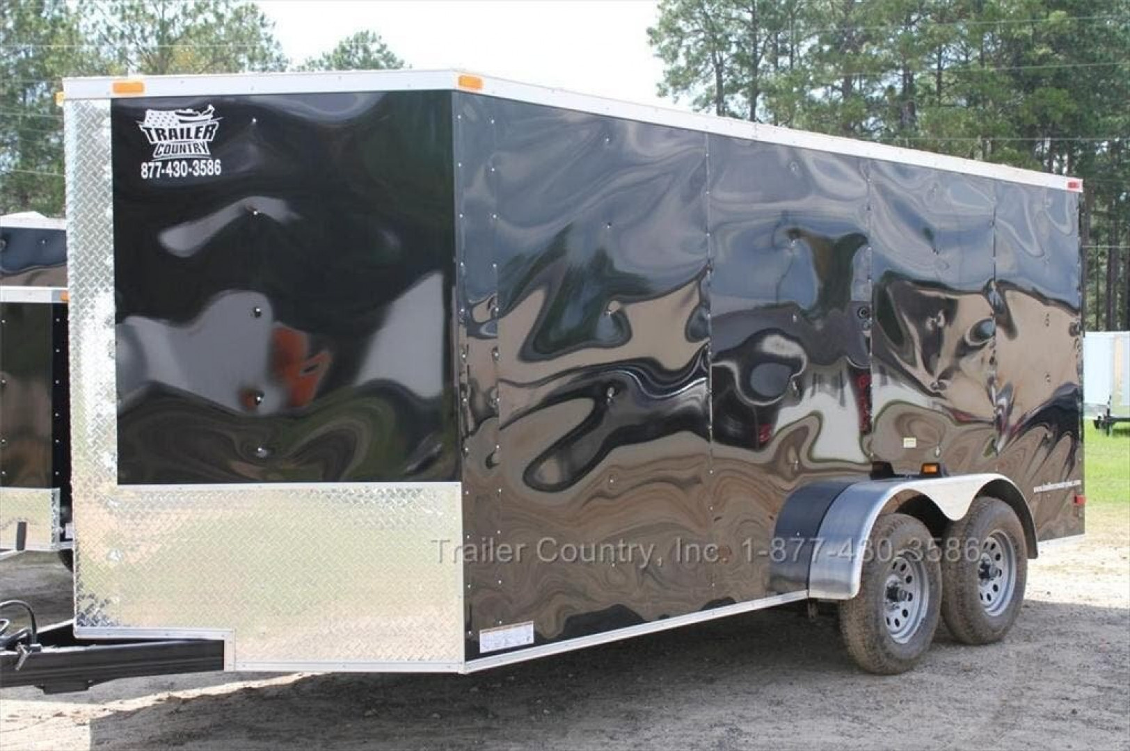 New 2026 New 7 X 14 Tandem Axle, V-Nosed Enclosed Motorcycle Cargo Trailer.