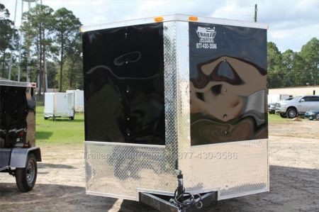 New 2026 New 7 X 14 Tandem Axle, V-Nosed Enclosed Motorcycle Cargo Trailer.