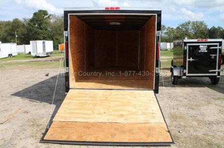 New 2026 New 7 X 14 Tandem Axle, V-Nosed Enclosed Motorcycle Cargo Trailer.