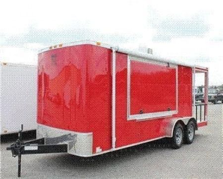 New 2026 NEW 7 x 21 Enclosed Concession Vending Trailer w/ 5ft Porch