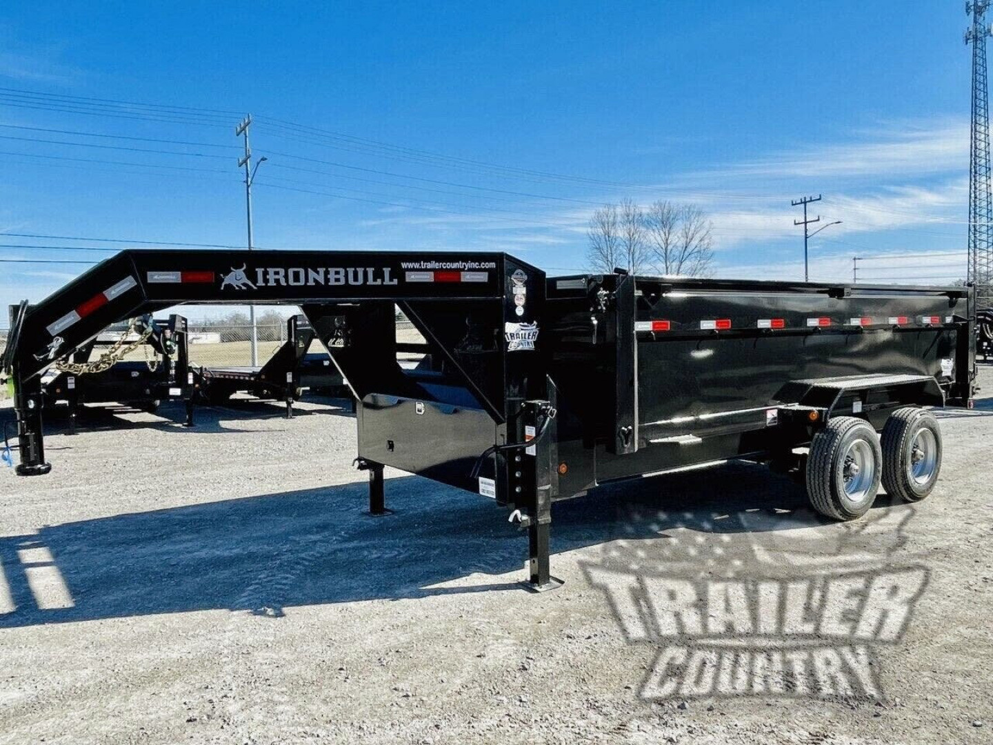 New 2026 NEW 7' x 16' Iron Bull 3 Stage Telescopic Hydraulic Hoist GN Dump Trlr w/ 36" High Sides
