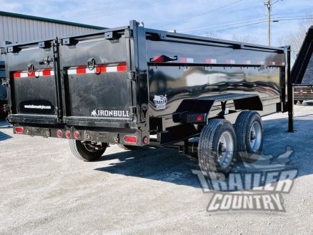 New 2026 NEW 7' x 16' Iron Bull 3 Stage Telescopic Hydraulic Hoist GN Dump Trlr w/ 36" High Sides