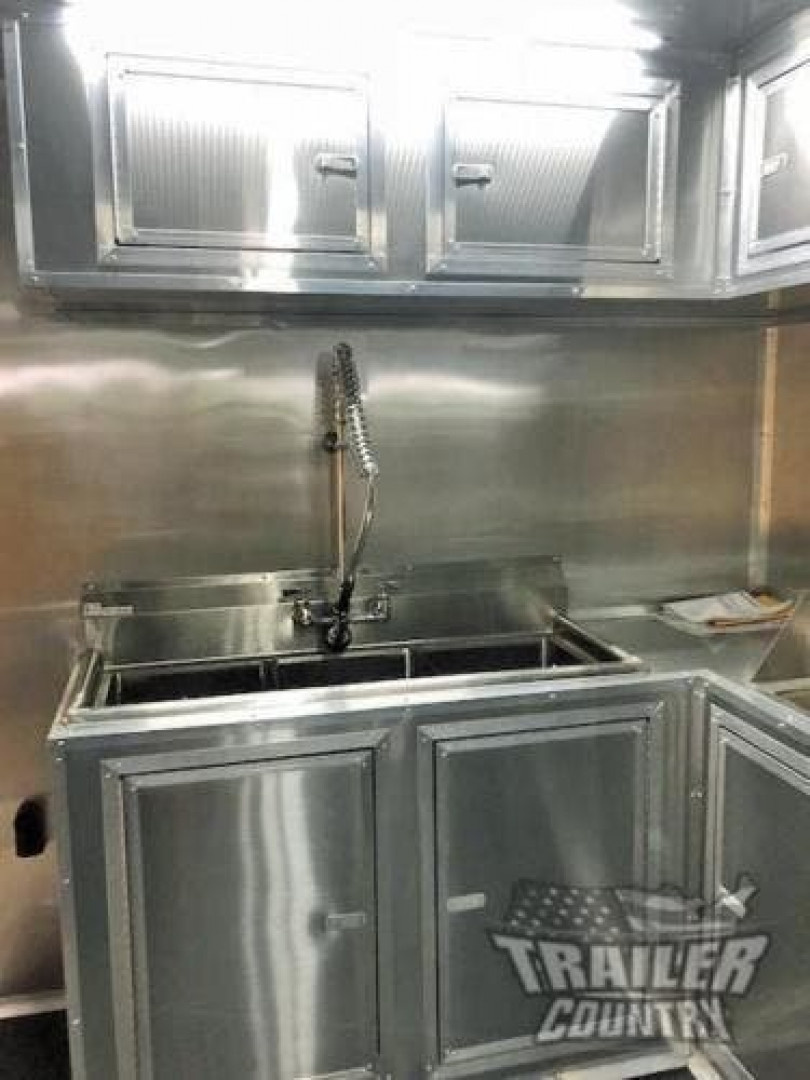 New 2026 NEW 8.5 X 32' V-nosed Enclosed FULLY LOADED MOBILE KITCHEN CONCESSION