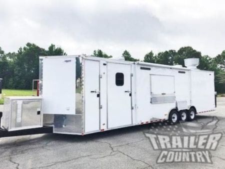 New 2026 NEW 8.5 X 32' V-nosed Enclosed FULLY LOADED MOBILE KITCHEN CONCESSION