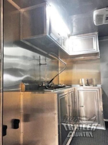 New 2026 NEW 8.5 X 32' V-nosed Enclosed FULLY LOADED MOBILE KITCHEN CONCESSION